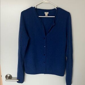 100% cashmere - J. Crew Women's Deep Blue Cardigan